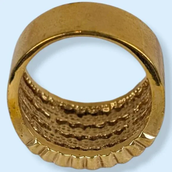 Chunky White Rhinestone Front Ring - Picture 5 of 7